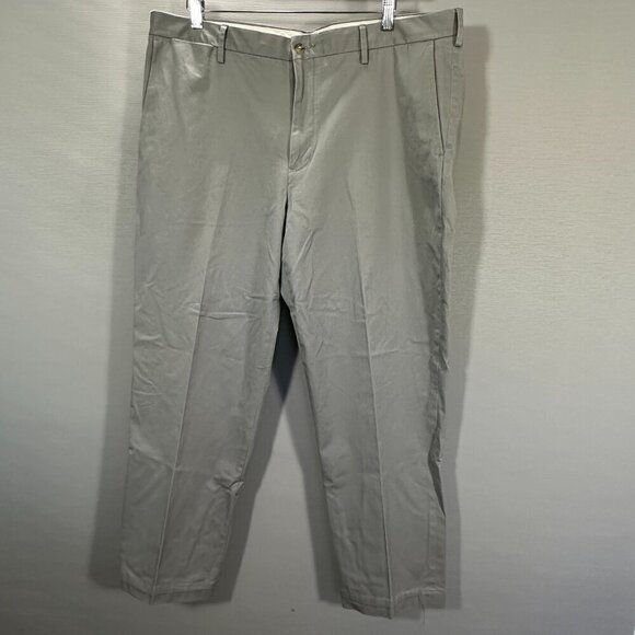 Polo Ralph Lauren Pants Mens 40 Stretch Straight Fit Chino Gray Cotton Pockets - Picture 1 of 12